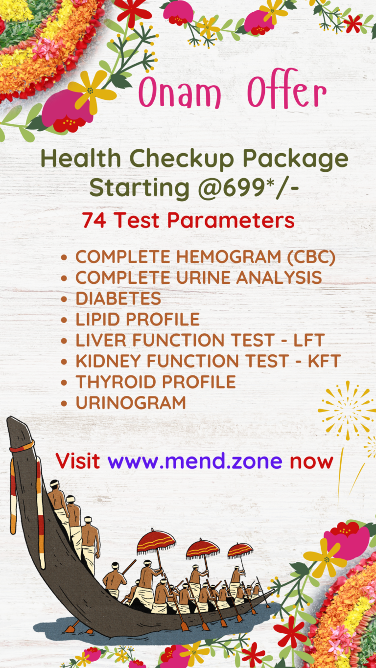 Onam Health Checkup Offers: Celebrate Wellness with mend.zone, Packages Starting at ₹699!